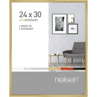 Alurahmen Pixel 24x30 cm | Gold glanz | Normalglas (2 mm)