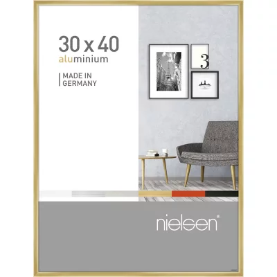 Alurahmen Pixel 30x40 cm | Gold glanz | Normalglas (2 mm)