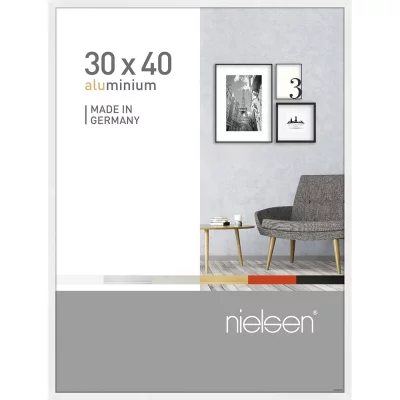 Alurahmen Pixel 30x40 cm | Weiß glanz | Normalglas (2 mm)
