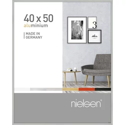 Alurahmen Pixel 40x50 cm | Silber matt | Normalglas (2 mm)