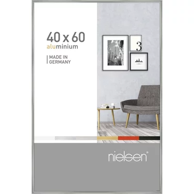 Alurahmen Pixel 40x60 cm | Silber glanz | Normalglas (2 mm)