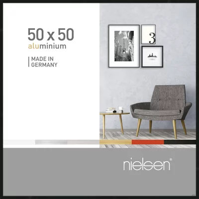 Alurahmen Pixel 50x50 cm | Schwarz | Normalglas (2 mm)