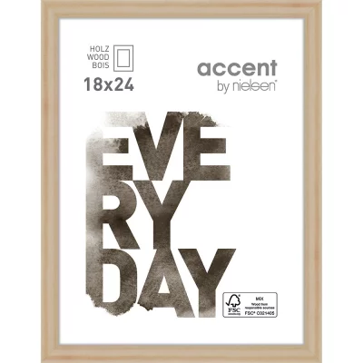 Houten lijst Zoom 18x24 cm | natuur | normaal glas (2 mm)