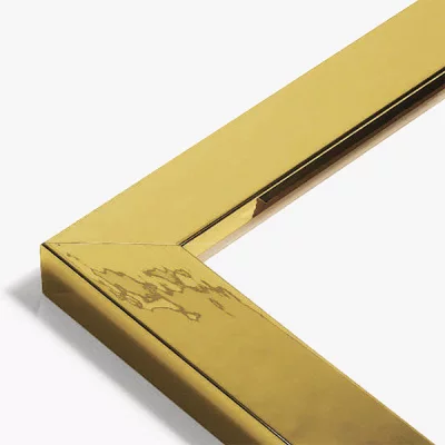 Holzrahmen Matrix 40 70x100 cm | Gold | Normalglas (2 mm)