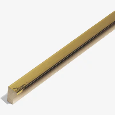 Holzrahmen Sonderzuschnitt, Matrix 20x34 Gold | Normalglas (2 mm)