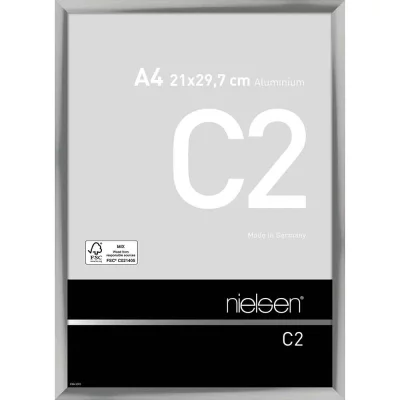 Alurahmen C2 21x29,7 cm (A4) | Silber glanz | Normalglas (2 mm)