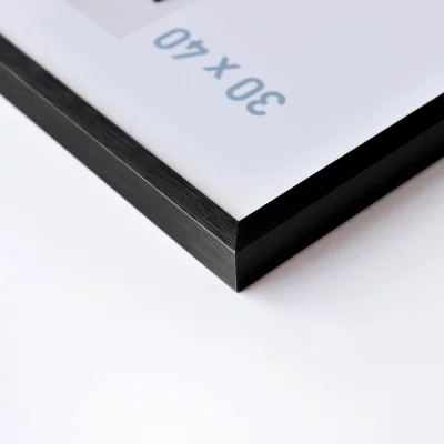 Alurahmen C2 42x59,4 (A2) | Struktur Schwarz matt | Normalglas (2 mm)