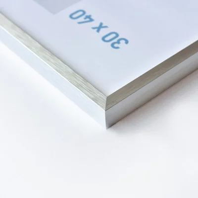 Alurahmen C2 42x59,4 (A2) | Struktur Silber matt | Normalglas (2 mm)