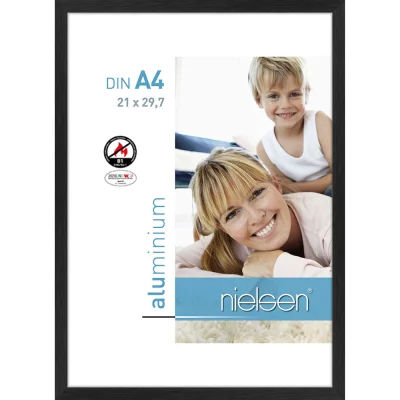 B1 brandwerende kader C2 21x29,7 cm (A4) | structuur zwart, mat | normaal glas (2 mm)