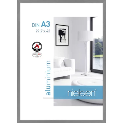 B1 brandpreventielijst C2 29,7x42 cm (A3) | grijs, mat | normaal glas (2 mm)