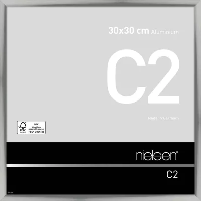 Alurahmen C2 30x30 cm | Silber glanz | Normalglas (2 mm)
