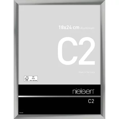 Alurahmen C2 18x24 cm | Silber glanz | Normalglas (2 mm)