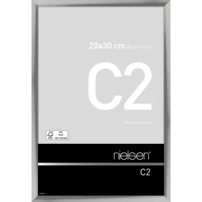 Alurahmen C2 20x30 cm | Silber glanz | Normalglas (2 mm)