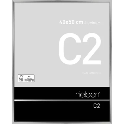 Alurahmen C2 40x50 cm | Silber glanz | Normalglas (2 mm)