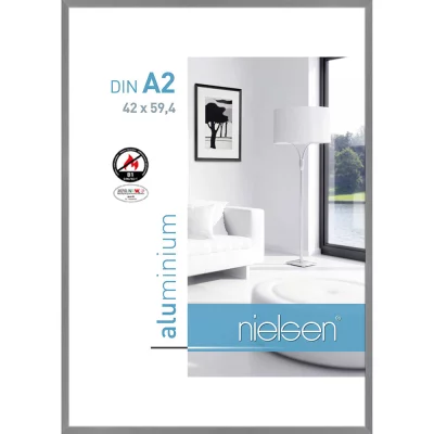 B1 brandpreventielijst C2 42x59,4 cm (A2) | grijs, mat | normaal glas (2 mm)