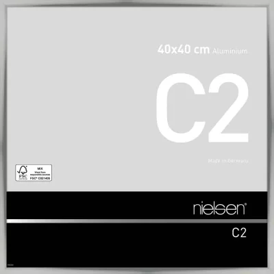 Alurahmen C2 40x40 cm | Silber glanz | Normalglas (2 mm)