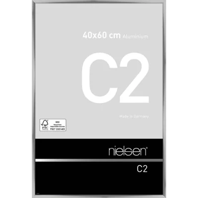 Alurahmen C2 40x60 cm | Silber glanz | Normalglas (2 mm)