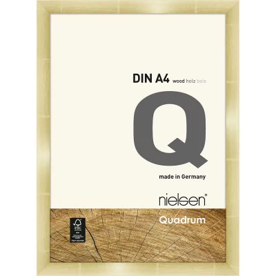 Holzrahmen Quadrum 21x29,7 cm (A4) | Gold | Normalglas (2 mm)