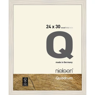 Houten lijst Quadrum 24x30 cm | wit | normaal glas (2 mm)