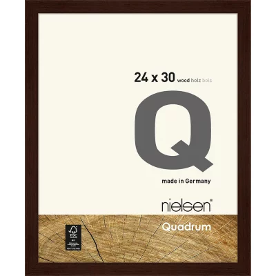 Houten lijst Quadrum 24x30 cm | wengé | normaal glas (2 mm)