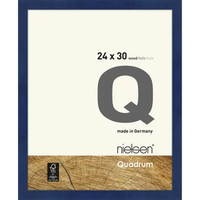 Houten lijst Quadrum 24x30 cm | blauw | normaal glas (2 mm)