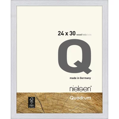 Houten lijst Quadrum 24x30 cm | sneeuwwit | normaal glas (2 mm)