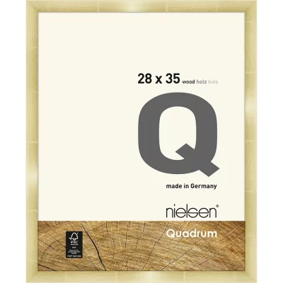 Houten kader Quadrum 28x35 cm | goud | normaal glas (2 mm)