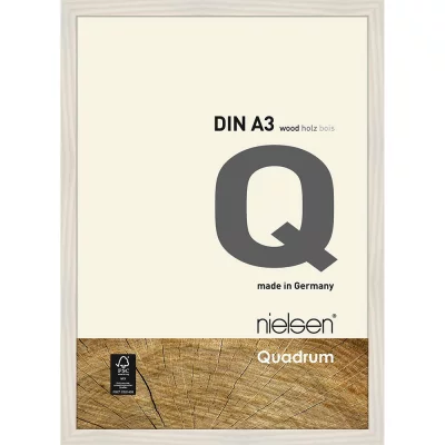 Houten kader Quadrum 29,7x42 cm (A3) | wit | normaal glas (2 mm)