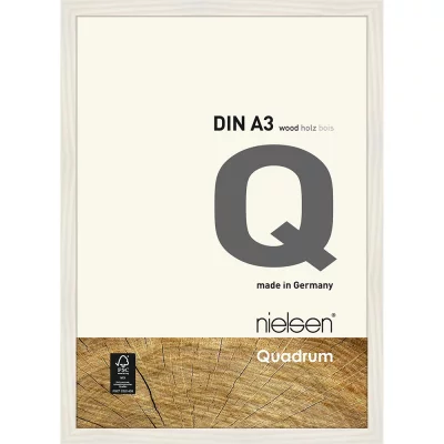 Houten kader Quadrum 29,7x42 cm (A3) | wit, dekkend | normaal glas (2 mm)
