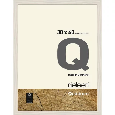 Houten kader Quadrum 30x40 cm | wit | normaal glas (2 mm)
