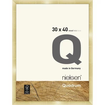 Houten kader Quadrum 30x40 cm | goud | normaal glas (2 mm)