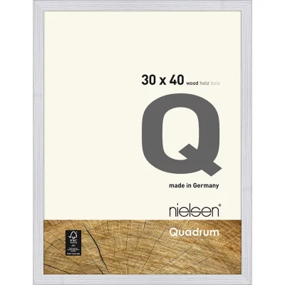 Houten kader Quadrum 30x40 cm | sneeuwwit | normaal glas (2 mm)