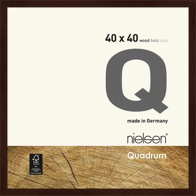 Rama drewniana Quadrum 40x40 cm | wenge | szkło standardowe (2 mm)