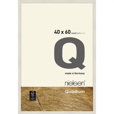 Houten lijst Quadrum 40x60 cm | wit | normaal glas (2 mm)
