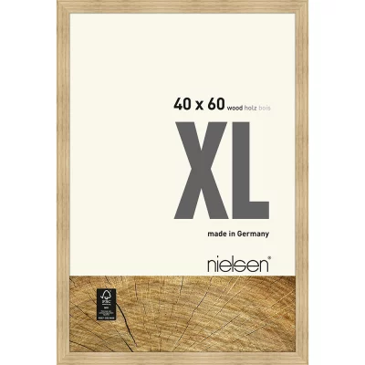 Rama drewniana Quadrum XL 40x60 cm | dąb naturalny | szkło standardowe (2 mm)