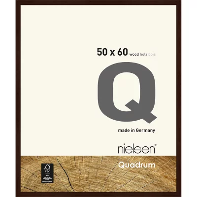 Holzrahmen Quadrum 50x60 cm | Wenge | Normalglas (2 mm)