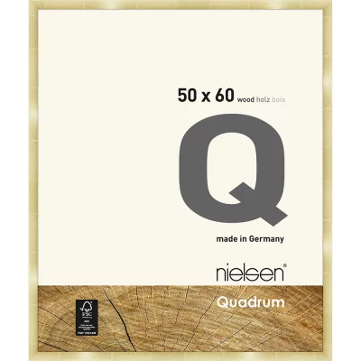 Holzrahmen Quadrum 50x60 cm | Gold | Normalglas (2 mm)