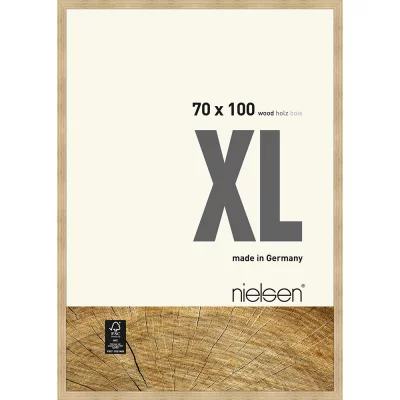 Holzrahmen XL 70x100 cm | Eiche Natur | Normalglas (2 mm)