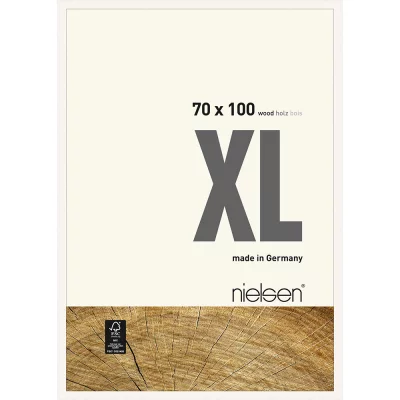 Holzrahmen XL 70x100 cm | Weiß deckend | Normalglas (2 mm)