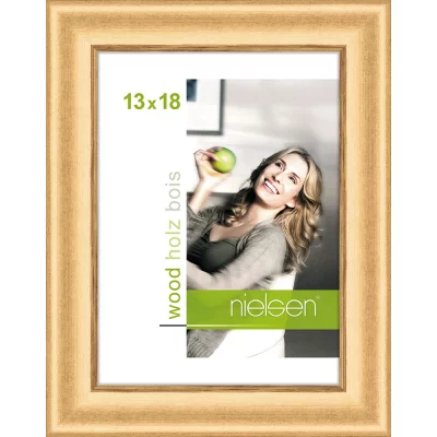 Holzrahmen Derby 13x18 cm | Gold | Normalglas (2 mm)