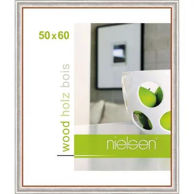 Houten lijst Derby 50x60 cm | zilver | normaal glas (2 mm)