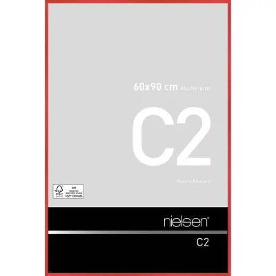 Alurahmen C2 60x90 cm | Tornado Rot | Normalglas (2 mm)