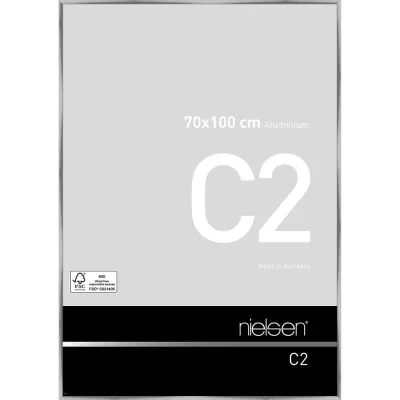 Alurahmen C2 70x100 cm | Silber glanz | Normalglas (2 mm)