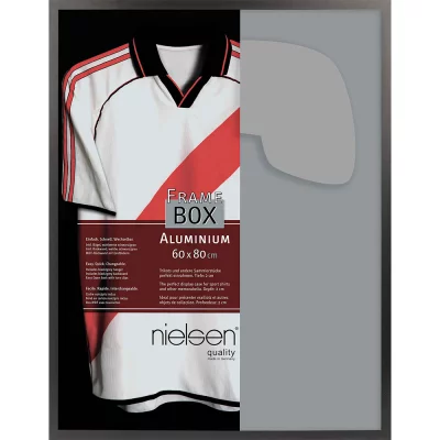 FrameBox II - kader voor shirts 60x80 cm | zwart, mat | kunstglas (2 mm)