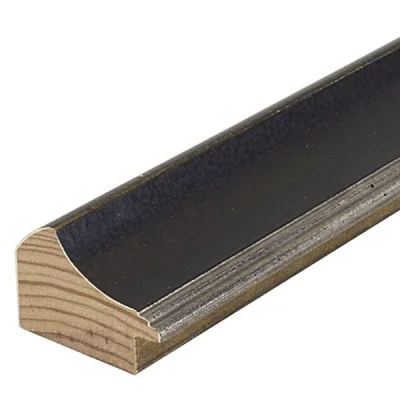 Holzrahmen Opera 50 50x60 cm | Schwarz-Silber | Normalglas (2 mm)