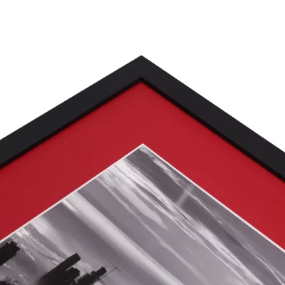 1,4 mm WhiteCore standaard passe-partout met individueel knipsel 70x100 cm | Fireball Red