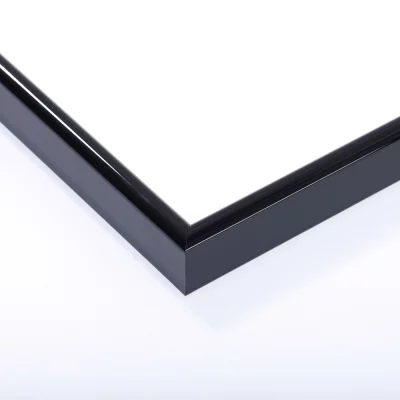 Alurahmen Profil R 21x29,7 cm (A4) | schwarz glänzend | Normalglas (3 mm)
