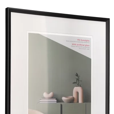 Kunststof kader Desire 10x15 cm | zwart | kunstglas (2 mm)