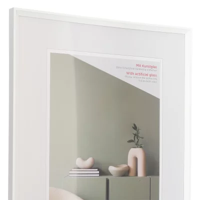 Kunststof kader Desire 10x15 cm | wit | kunstglas (2 mm)