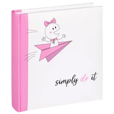 Thumbnail von Fotoalbum für Kinder "Simply do it" mit 50 Seiten zum Einkleben, 26x25 cm rosa